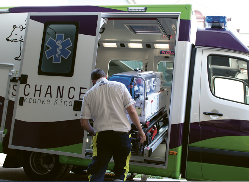 The transport incubator – heart of our Baby Amublance